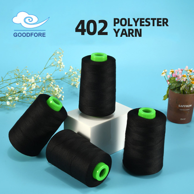 Le fil 402 603 de polyester de Ring Spun 100 teints colorent le fil de couture blanchi